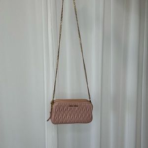 MIU MIU Matelasse crossbody/ Shoulder Bag Chain Pink